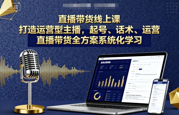 直播带货全攻略 打造运营型主播 从起号到话术运营-九零创业网
