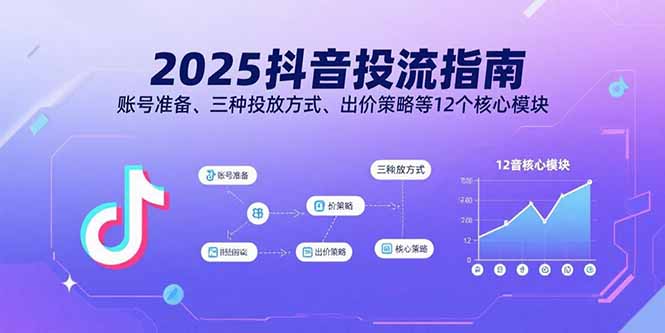 2025抖音投流攻略 账号优化+三式投放+智能出价全解析