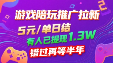 零粉丝也能赚 游戏陪玩日结5米 错过等半年 速来加入-九零创业网