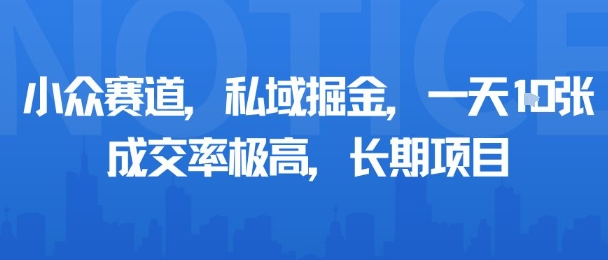 深耕小众领域 私域营销日销爆单 持续盈利秘籍-九零创业网
