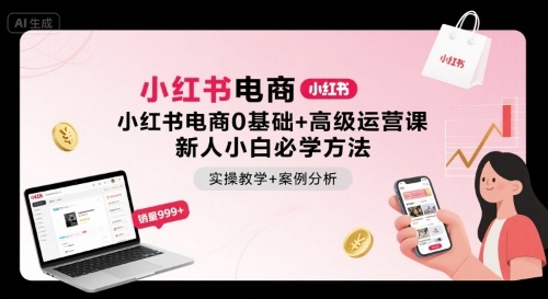 小红书电商运营全攻略 小白进阶 实操案例解析-九零创业网