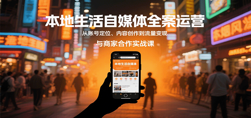 本地生活自媒体全案运营实战攻略课-九零创业网