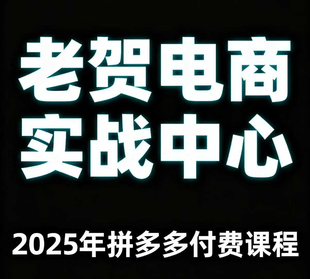 2025年拼多多电商课 老贺教你轻松玩转多多购物-九零创业网