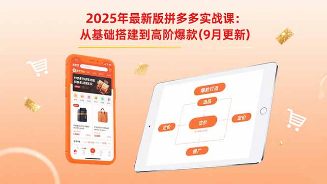 2025拼多多实战课 基础到爆款 9月全新升级-九零创业网