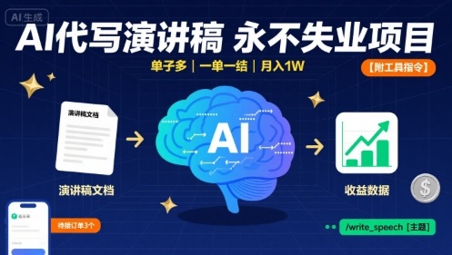 AI代写无忧 月入过万 单量爆满 即时结算-九零创业网