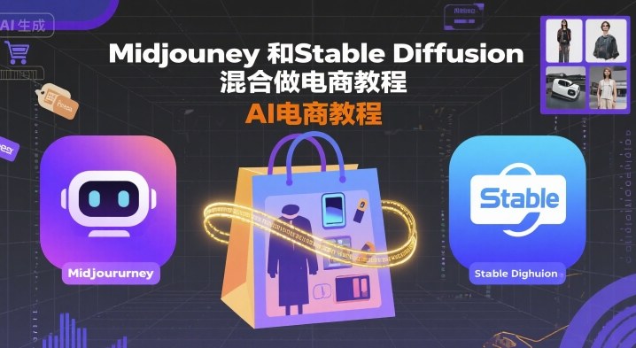Midjourney+Stable Diffusion AI电商设计新攻略-九零创业网