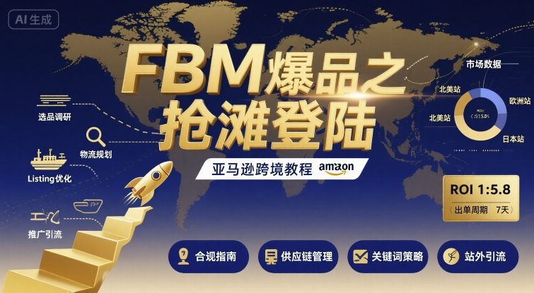 FBM爆款攻略 亚马逊跨境抢滩秘籍速成-九零创业网
