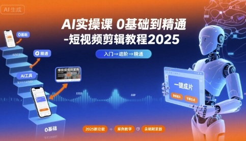 2025年AI剪辑大师速成 从零到精通短视频教程