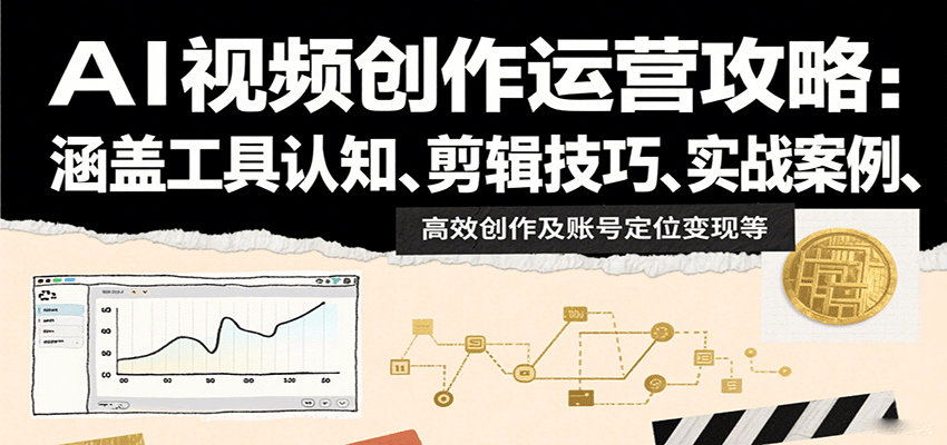 AI视频创作全攻略 工具精通 剪辑秘籍 实战变现-九零创业网