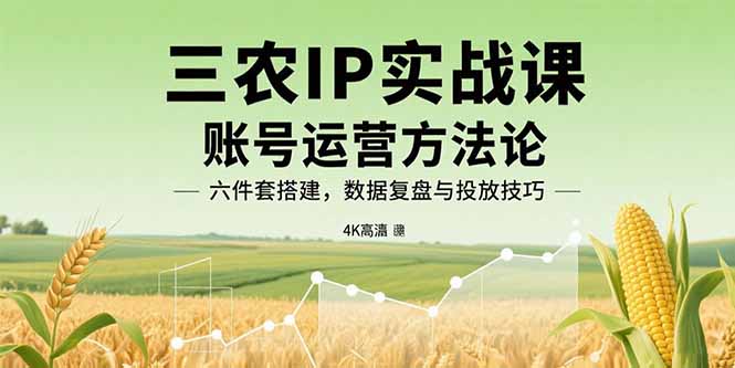 三农IP运营六步法 账号搭建 数据复盘与投放策略