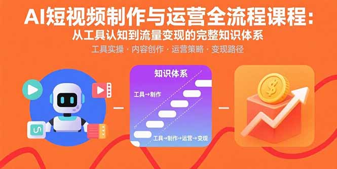 AI短视频制作与运营全攻略 从工具到变现一网打尽