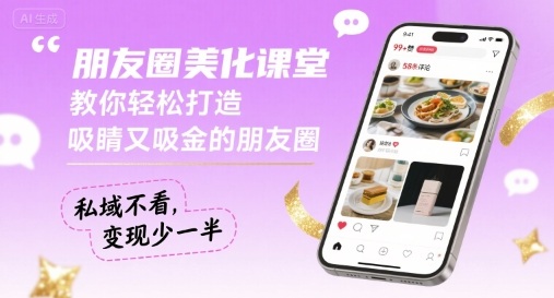 朋友圈吸睛秘籍 打造高收益私域 轻松变现-九零创业网