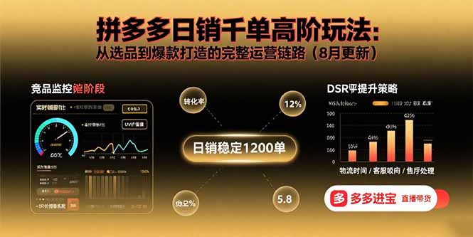 拼多多日销千单爆款打造 选品到运营全链路攻略 8月更新