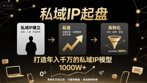 私域IP起盘攻略 年入千万私域IP打造秘籍-九零创业网