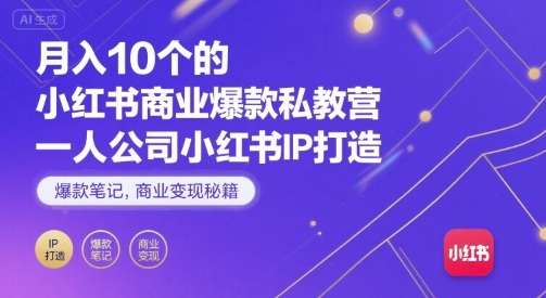 月入10万秘籍 小红书IP打造 爆款笔记变现攻略-九零创业网