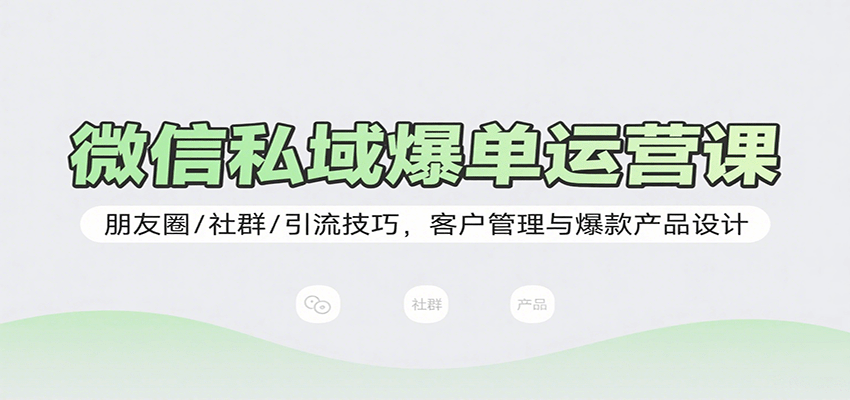 微信私域运营秘籍 朋友圈社群引流 客户管理爆款打造-九零创业网
