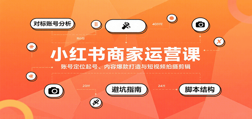 小红书商家课 账号定位 爆款内容与短视频制作攻略
