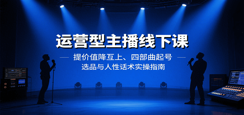 运营型主播线下课 价值提升 起号四步 选品话术技巧精讲-九零创业网