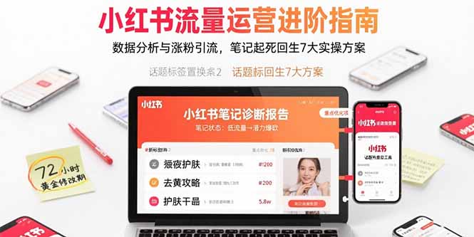 小红书流量运营攻略 数据分析涨粉 笔记复活7招-九零创业网