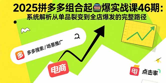 拼多多2025实战课46期 单品裂变至全店爆发攻略揭秘