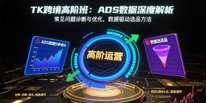 TK跨境高阶班 ADS数据精解 选品优化秘籍一网打尽-九零创业网