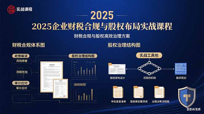 2025财税合规·股权布局实战攻略课-九零创业网