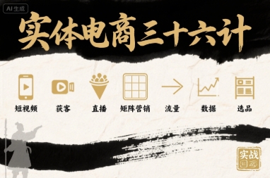 电商三十六计 短视频引流 直播带货 矩阵营销 流量变现