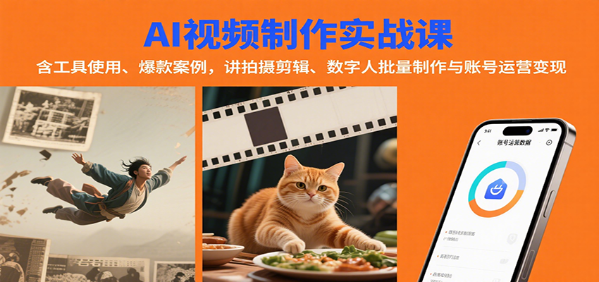 AI赋能视频制作 工具应用 爆款解析 剪辑技巧与数字人批量制作攻略-九零创业网