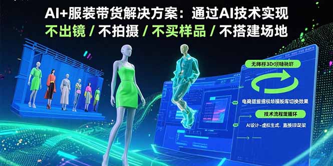 AI赋能服装带货 无镜拍摄 轻松实现直播带货新体验-九零创业网