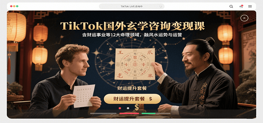 风水运势大师带你玩转TikTok 12大命理领域变现秘籍-九零创业网