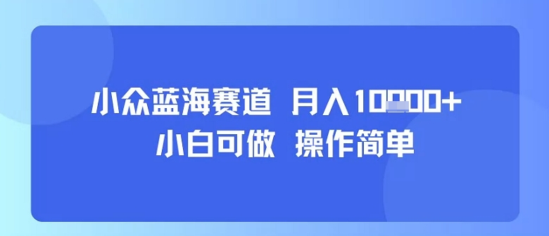小白轻松月入过万 30分钟蓝海赛道新商机-九零创业网