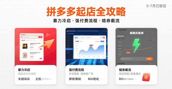拼多多起店全攻略 5 7月验证暴力冷启秘籍