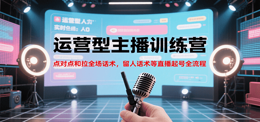 直播起号全攻略 运营型主播训练营话术揭秘 8月更新-九零创业网