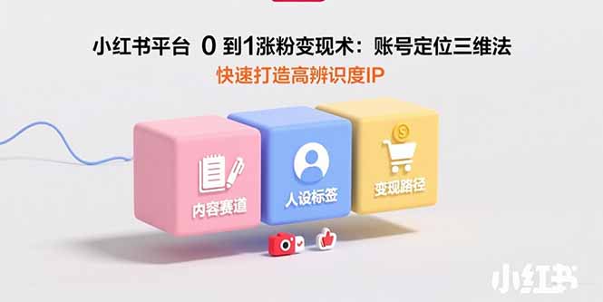 小红书涨粉秘籍 三维定位 打造爆款IP速成术