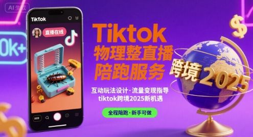 2025跨境TikTok 整蛊直播陪跑 趣味跨境新体验-九零创业网