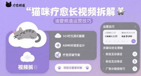 猫咪疗愈视频解析 & YouTube频道运营秘籍一网打尽-九零创业网