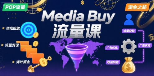 Media Buy POP流量课 海外淘金新起点-九零创业网