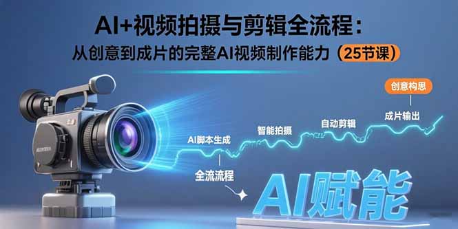 AI赋能视频制作 创意到成片AI全流程教学-九零创业网