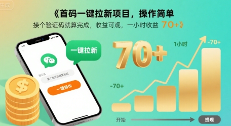 首码拉新轻松赚 验证码一触即得 时薪70+-九零创业网