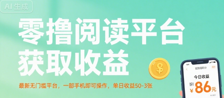 手机一触 日赚50+ 零门槛阅读平台揭秘-九零创业网