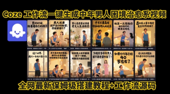 中年男人困境视频 一键制作 爆火图文教程