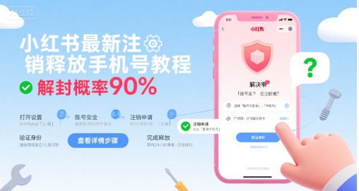小红书手机号注销解封攻略 成功率90% 轻松操作
