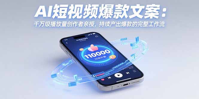 AI短视频爆款秘籍 爆款制造全流程大公开-九零创业网
