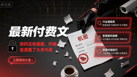 揭秘内幕 我的独家付费提醒 不容错过