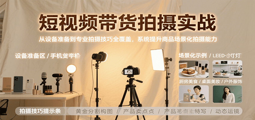 短视频带货拍摄全攻略 设备技巧一网打尽-九零创业网