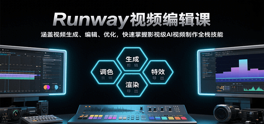 影视级AI视频全栈速成 Runway视频编辑课 一课掌握