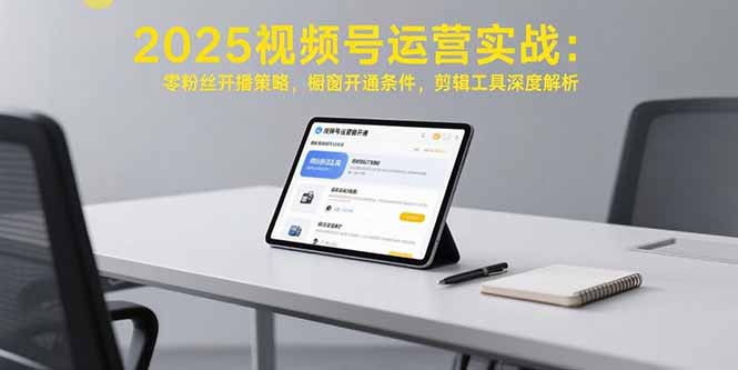 2025视频号实战 零粉开播 橱窗开通 剪辑工具全攻略