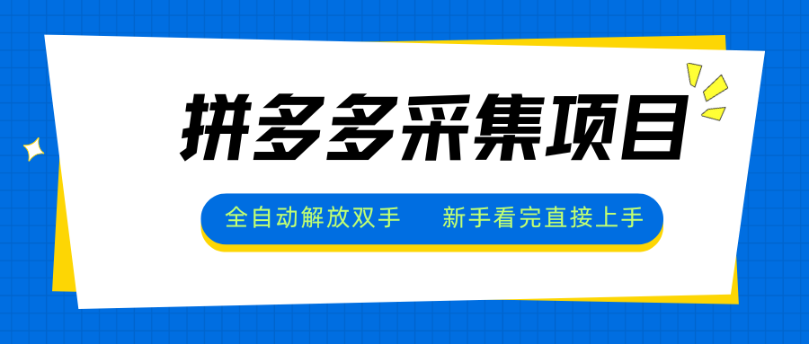 拼多多自动采集 日赚30+ 解放双手神器-九零创业网