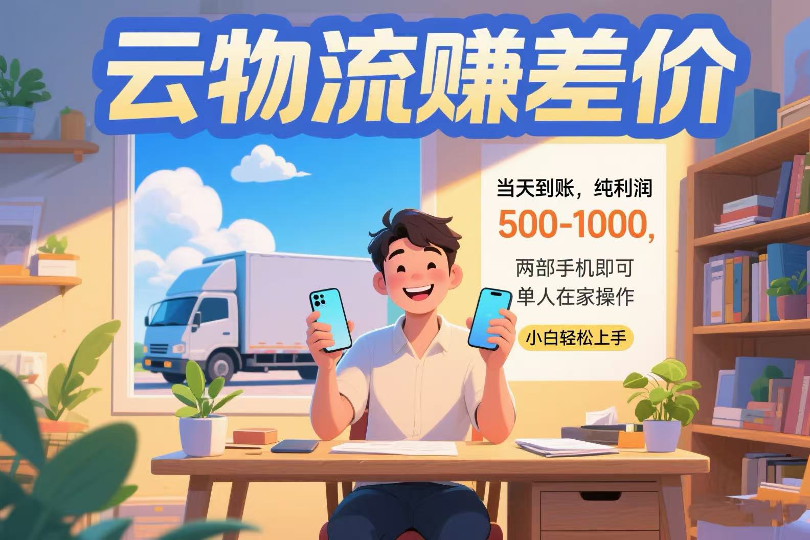 云物流赚差价 手机操作日赚500 1000-九零创业网