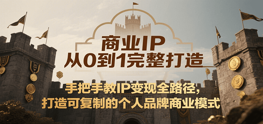 商业IP全链路打造 从零到一 IP变现秘籍 个人品牌商业模式-九零创业网